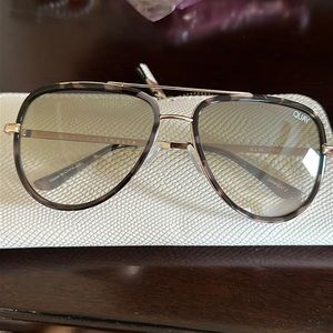 Quay Australia All In Milky Camo Green Fade Sunglasses